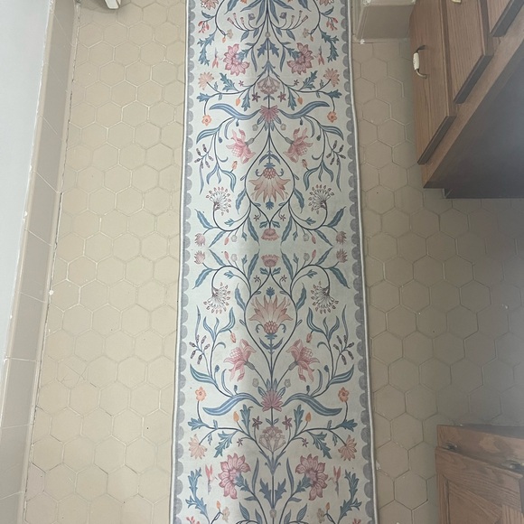 Floral Pattern Runner Rug - Picture 2 of 2